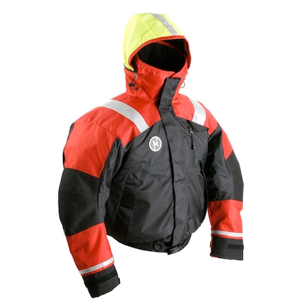FIRST WATCH AB-1100 Flotation Bomber Jacket - Red/Black - Small AB-1100-RB-S